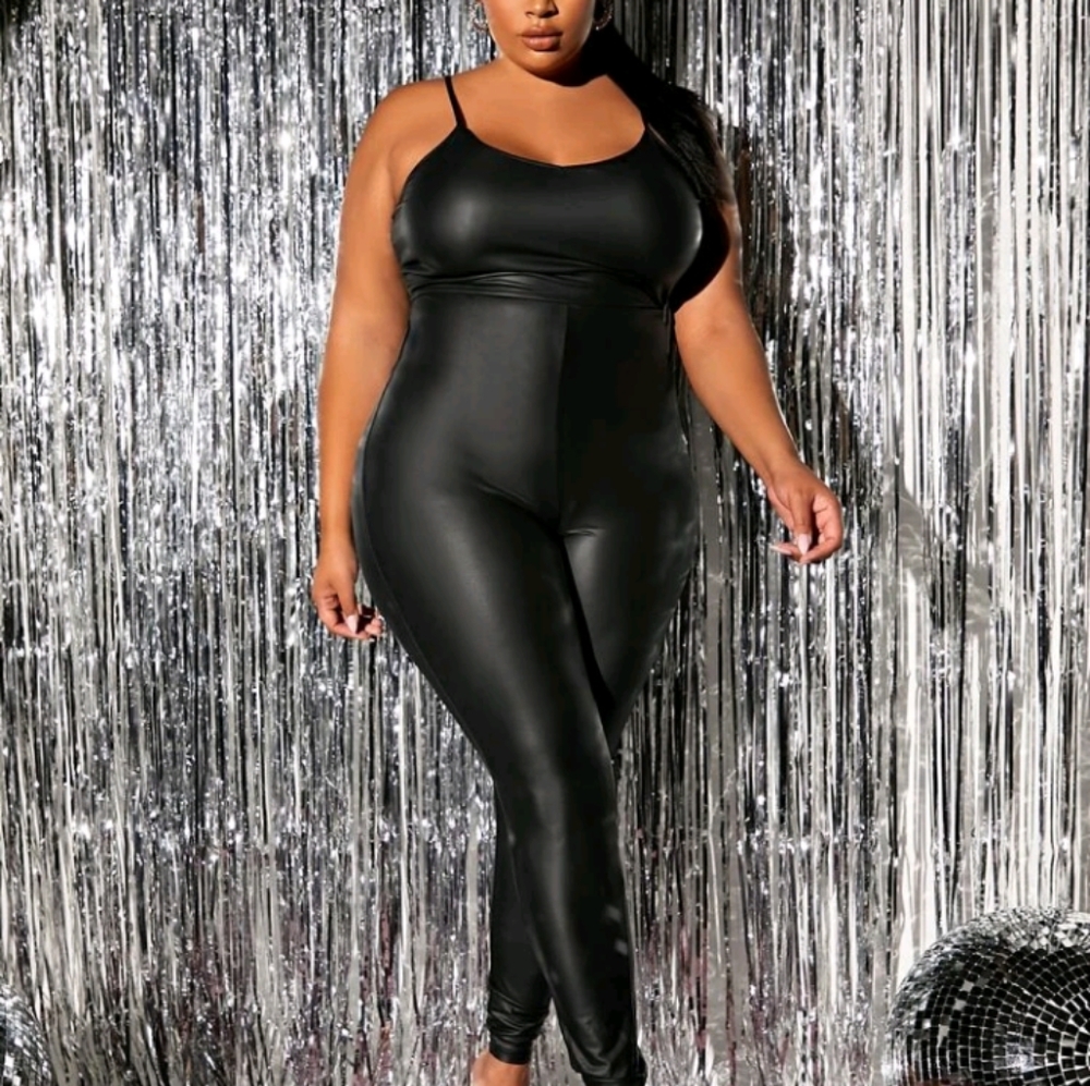 PU Leather Cami Jumpsuit